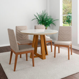 Comedor 1.15 Red Bennet 4 sillas Tai Alpha 80