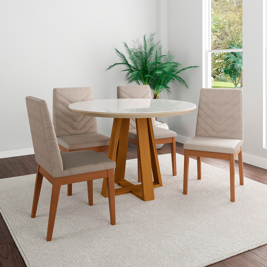 Comedor 1.15 Red Bennet 4 sillas Tai Alpha 80