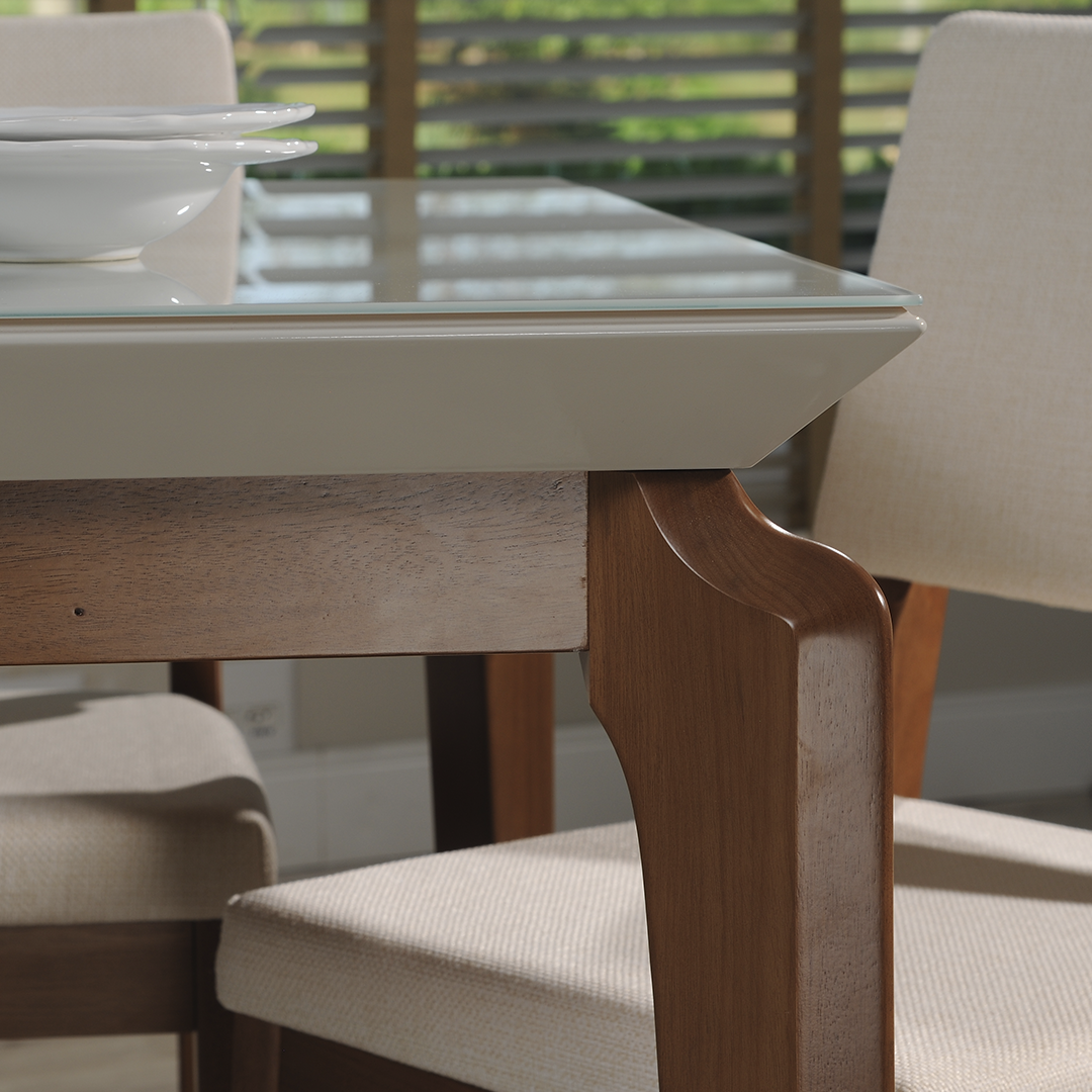 Comedor 1.8 Laurent Off White 6 sillas Ella - Imagen 3