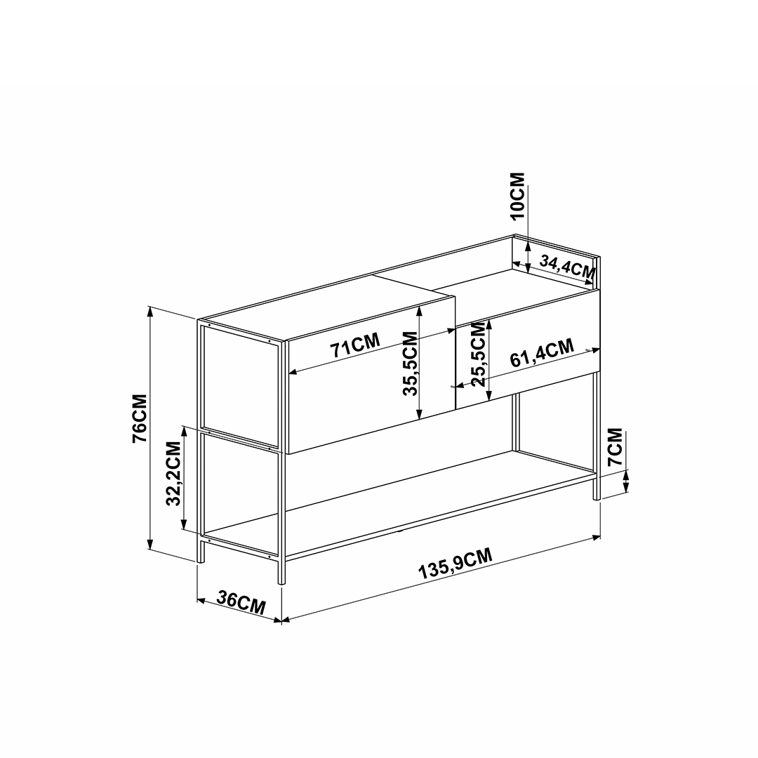 Buffet Steel Quadra 27851 - Imagen 4