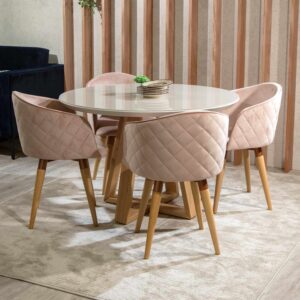 Comedor 1.15 Red Bennet 4 sillas Kari