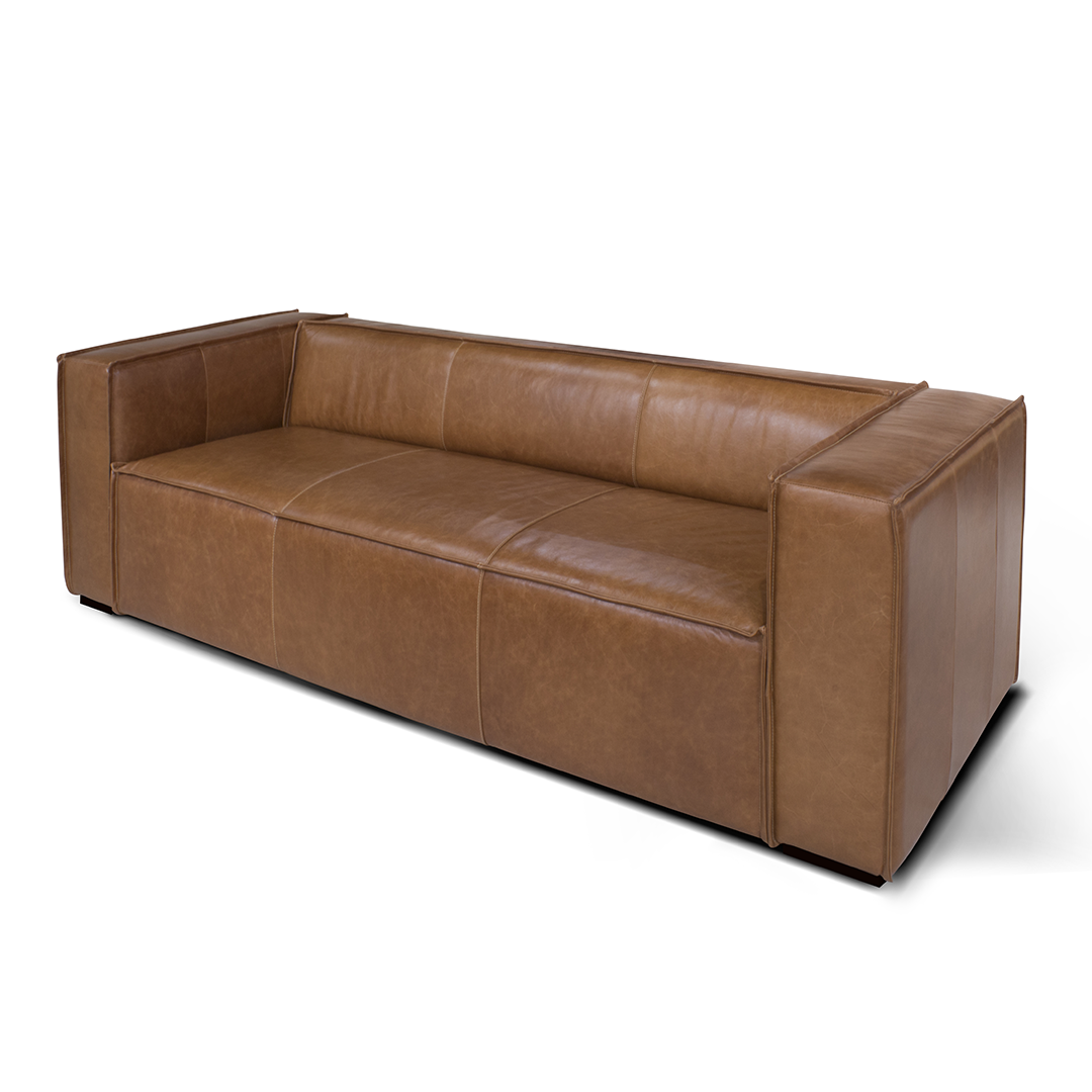 Sofá Aramís Camel 100% Cuero - Imagen 2