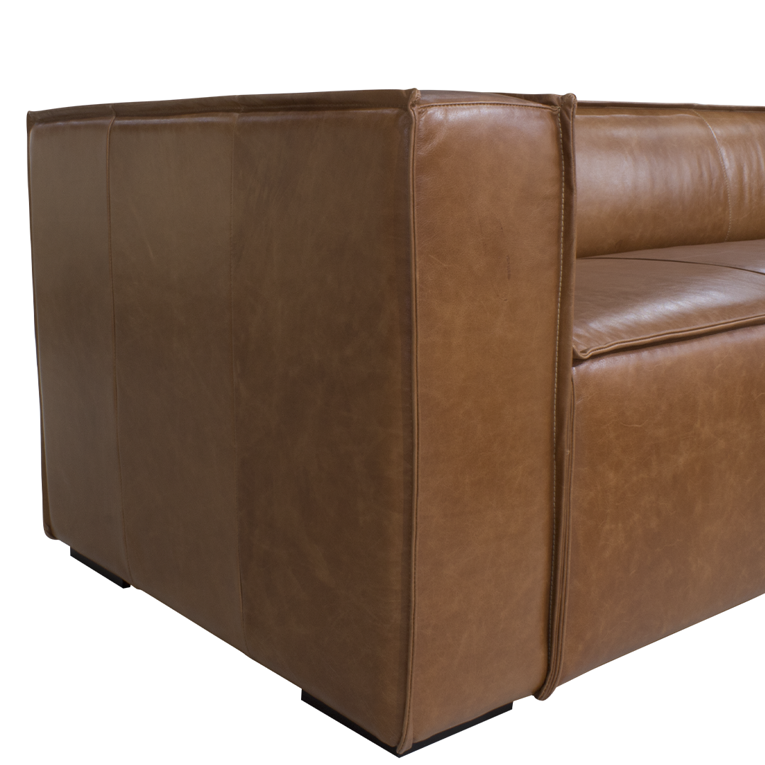 Sofá Aramís Camel 100% Cuero - Imagen 3