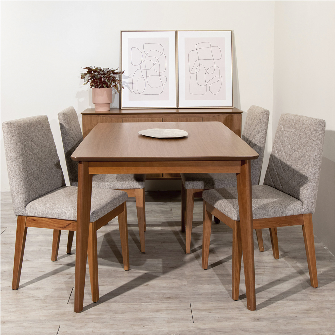 Comedor 1.35 Olive Natural 4 sillas Tai