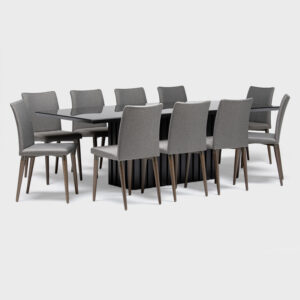 Comedor 2.4 Lucerna Negro 10 sillas Iron Gris