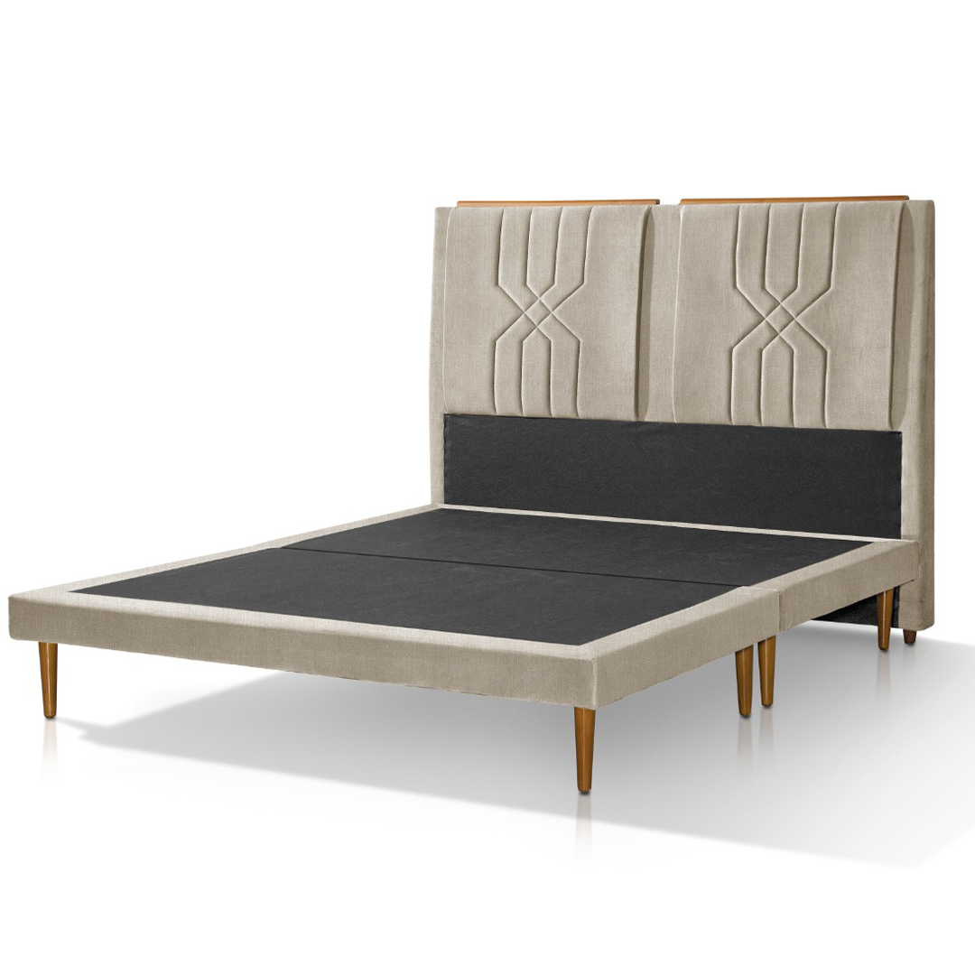 Cama Astro 2 Plazas Beige - Imagen 2