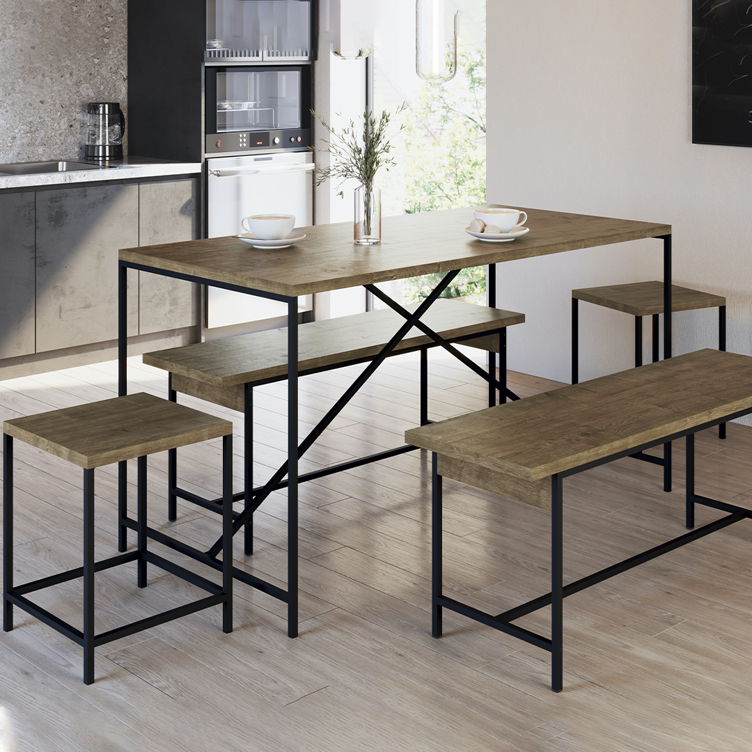 Comedor York 27924 + Bancas y Butacas