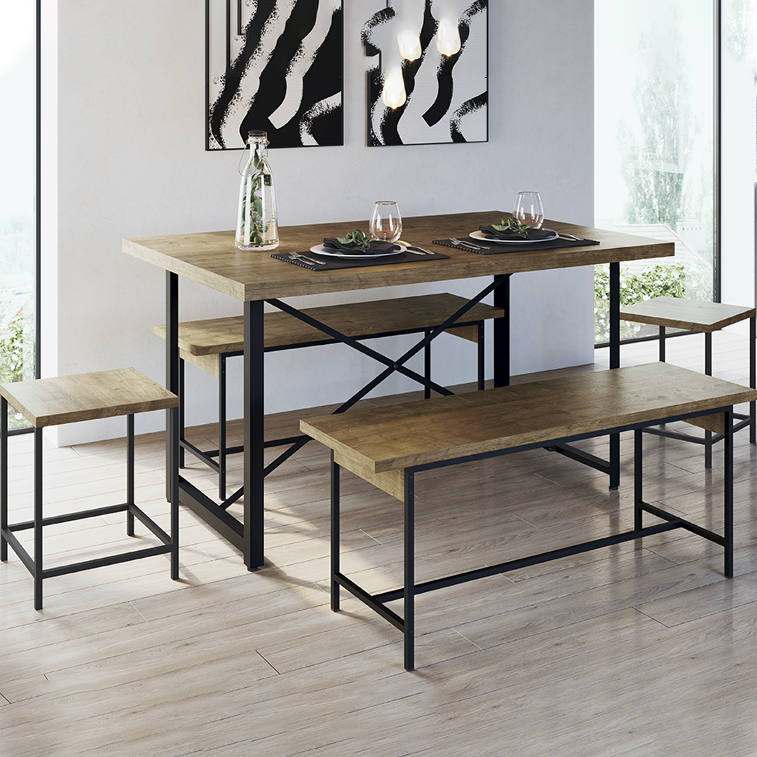 Comedor York 27926 + Bancas y Butacas