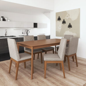 Comedor 1.8 Olive Natural 6 sillas Tai
