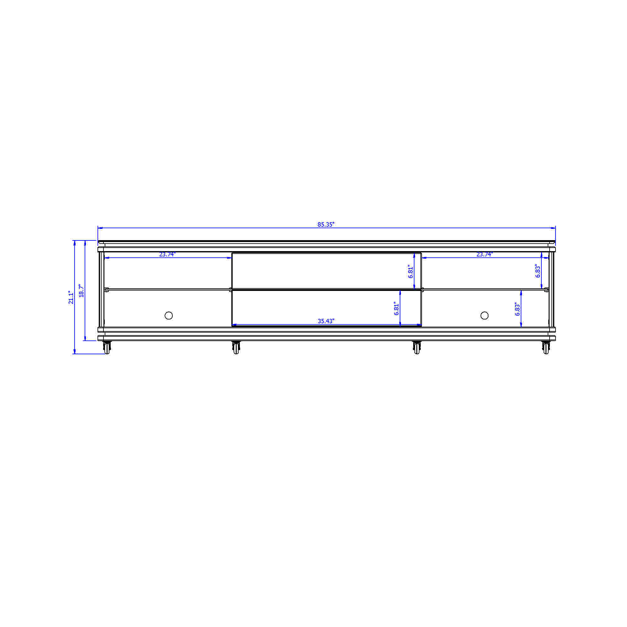 Panel Allure + Rack Lewis 2.1 Off White - Imagen 4