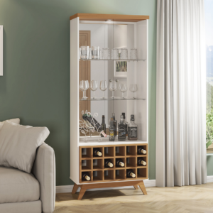 Vitrina Led C712 Off White Castaño