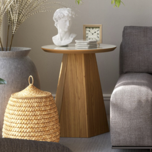 Mesa Lateral Geo Off White