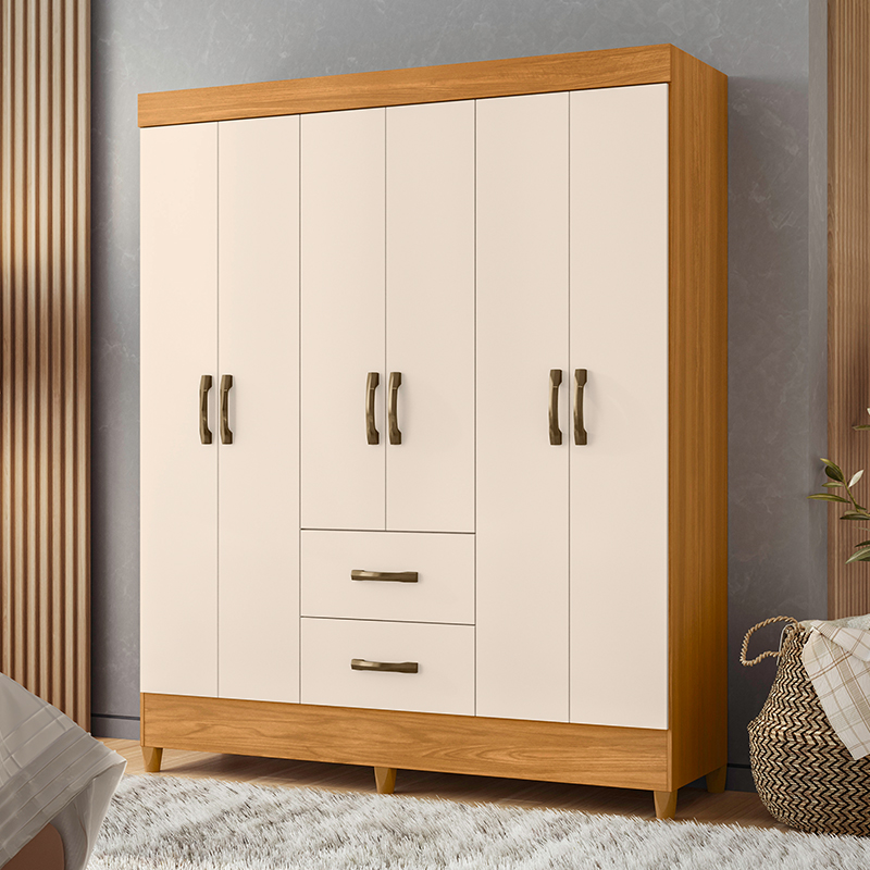 CLOSET MOBI 6 PUERTAS 2 CAJONES