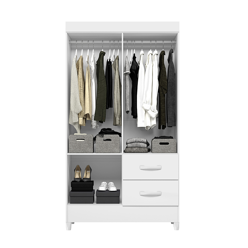 CLOSET MOBI WHITE 4 PUERTAS 2 CAJONES - Imagen 3