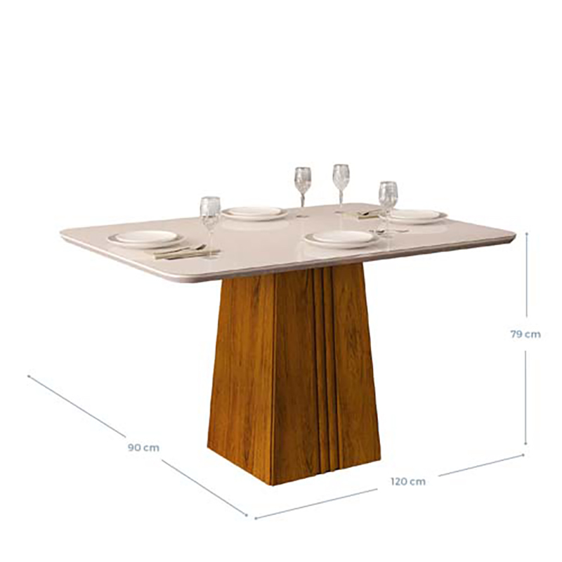 JUEGO DE COMEDOR ITALIA 120 LIGHT 4 SILLAS - Imagen 2
