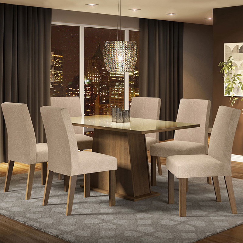 JUEGO DE COMEDOR LEO FIORE 6 SILLAS