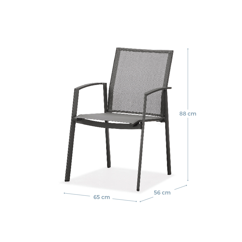 JUEGO DE COMEDOR EXTENSIBLE TERRAZA 6 SILLAS JOSEFA - Imagen 3