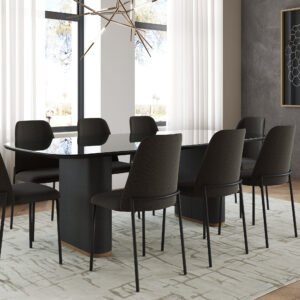 Comedor 2.1 Lintz 8 sillas Lucille Negro