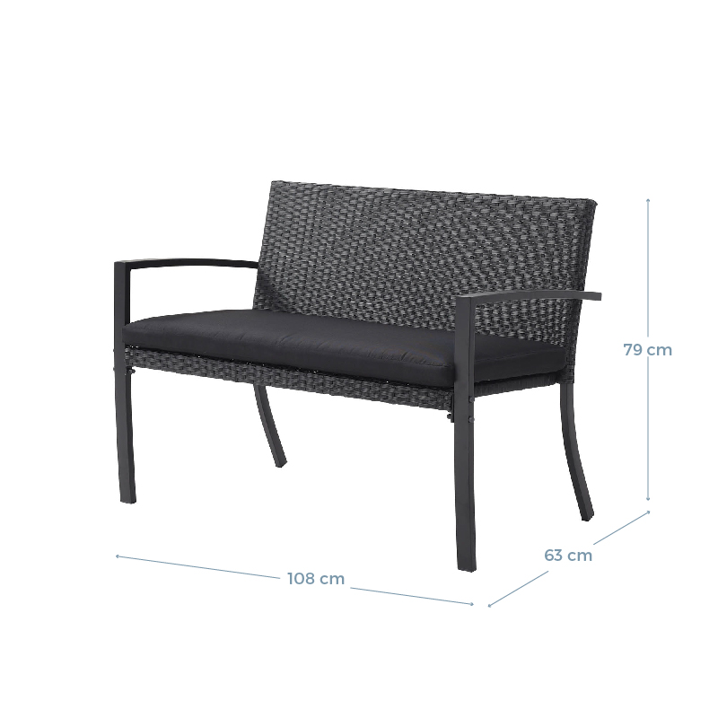 SET DE TERRAZA BARNARD NEGRO - Imagen 2