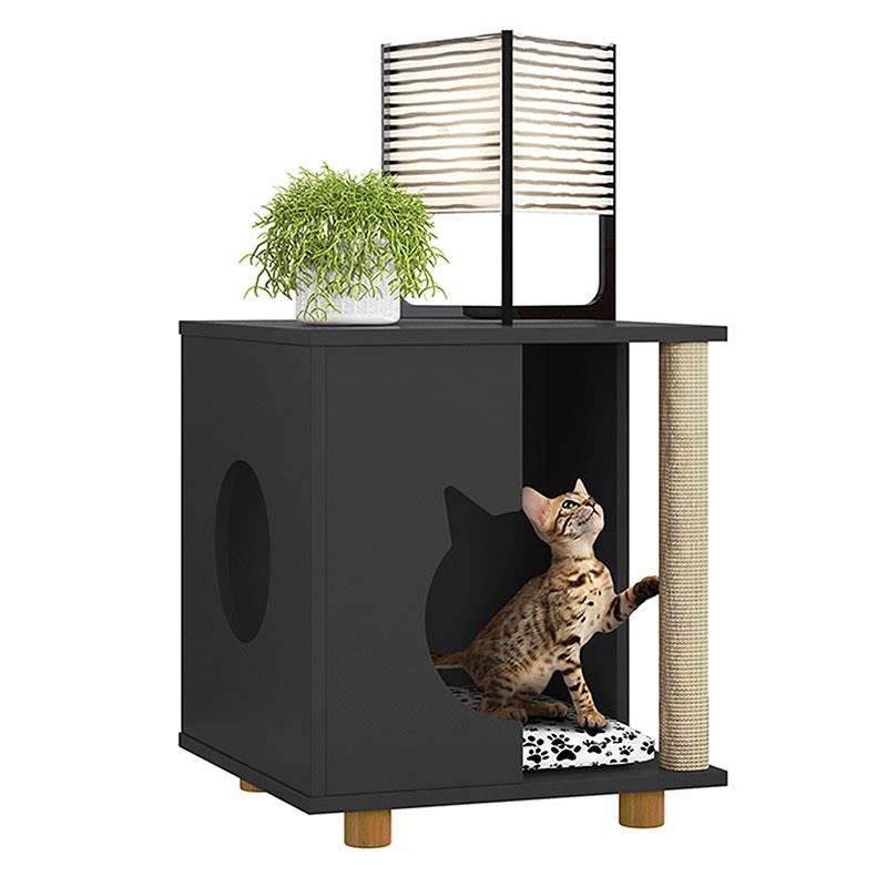 Mesa Lateral Mascota Cat Persa - Negro - Imagen 3