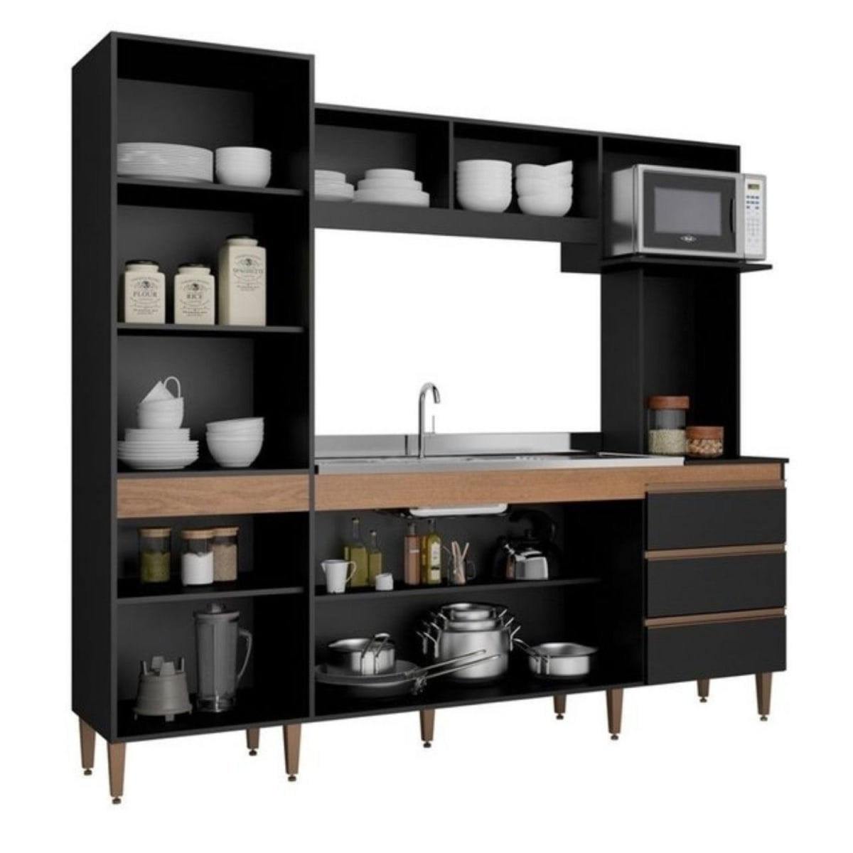 Cocina Vitoria - Negro / Avellana / Tx - Imagen 2