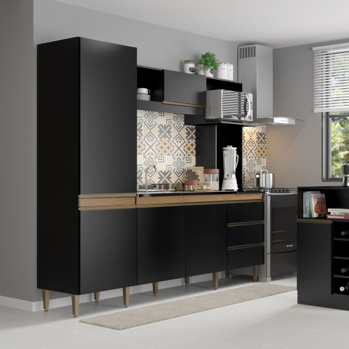 Cocina Vitoria - Negro / Avellana / Tx