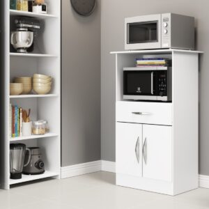 Mueble para Microondas con Puerta Luna - Blanco