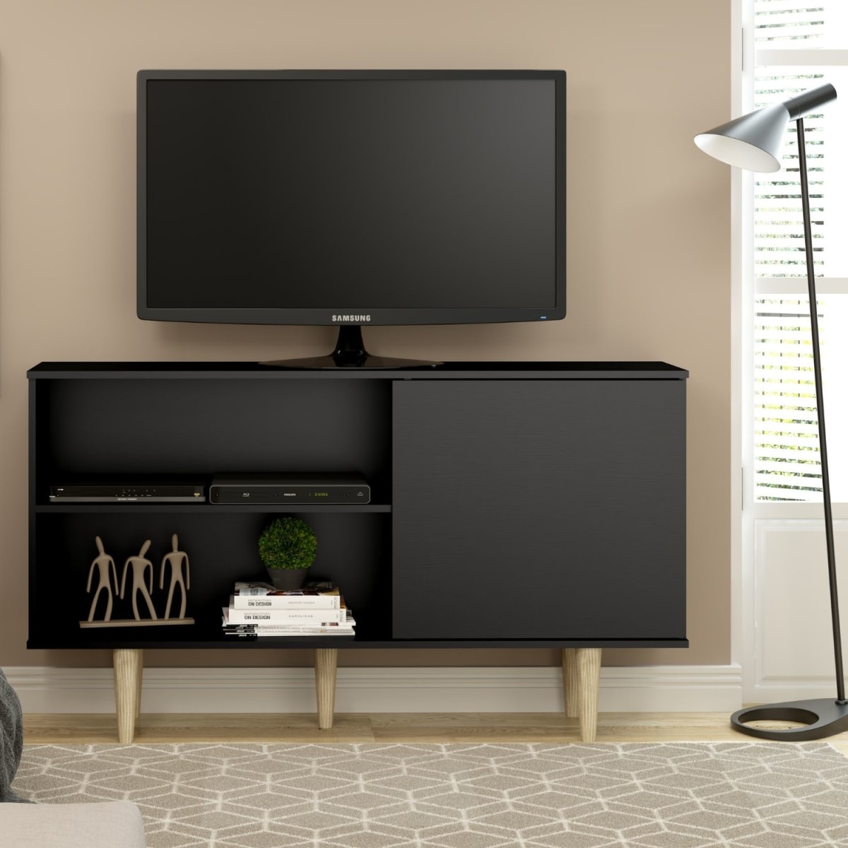 Rack 50" Padua - Negro / Tx