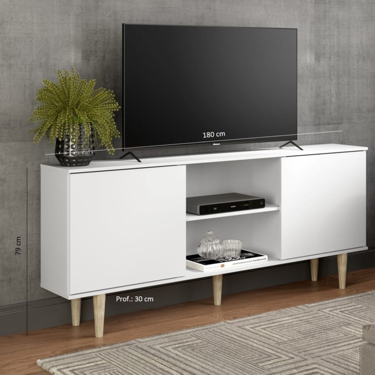 Rack 70" Siena - Blanco / Tx - Imagen 3