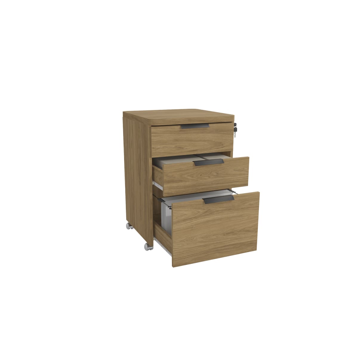 Cajonera con Ruedas Versátil - Castaño - Imagen 3