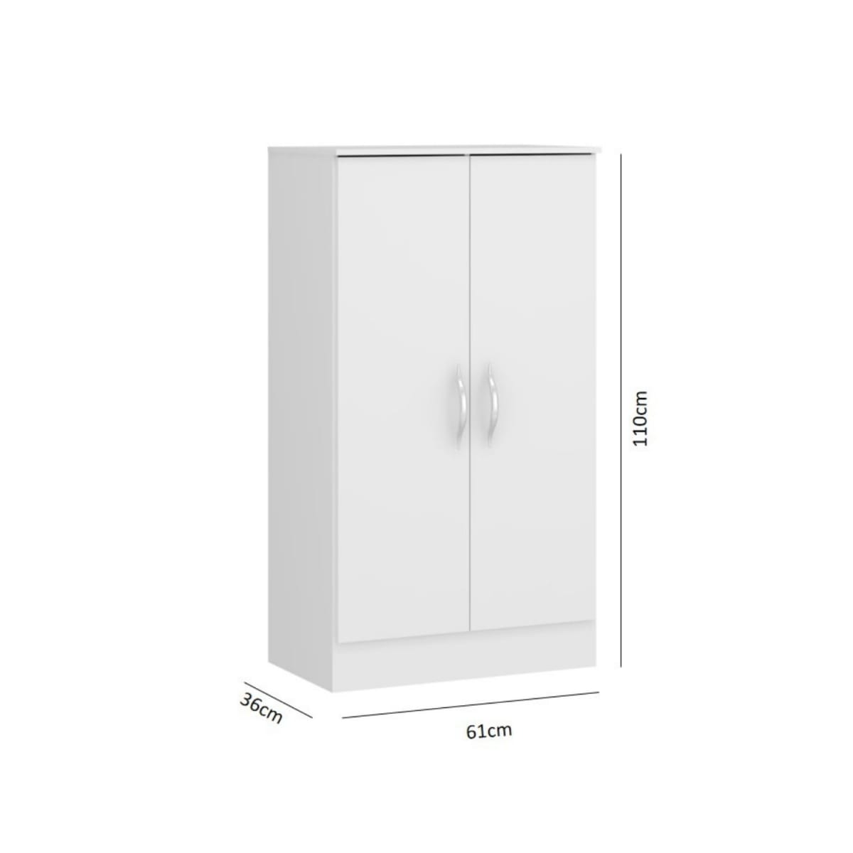 Estante Multiuso con 2 Puertas Baixa - Blanco - Imagen 3