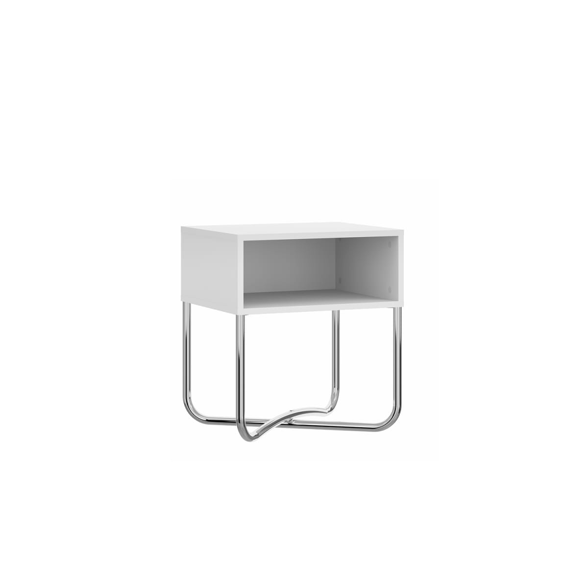Mesa Lateral Connect - Blanco / Cromado - Imagen 2