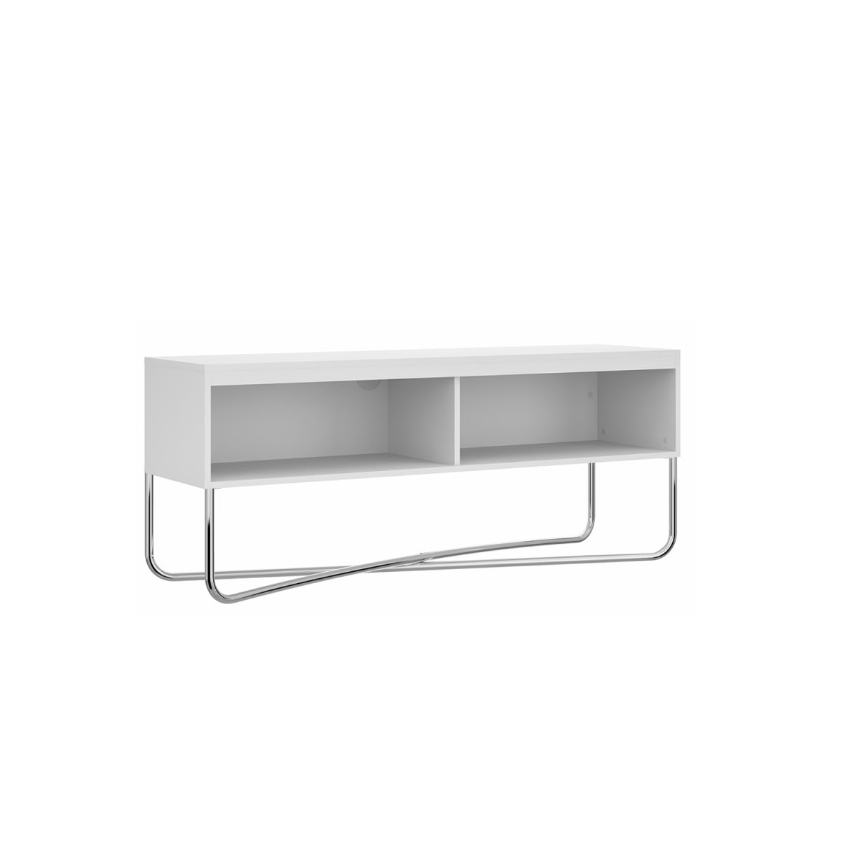 Rack Tv 60" Connect - Blanco / Cromado - Imagen 2