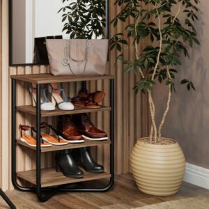 Estante Zapatero Connect - Legno / Negro Mate
