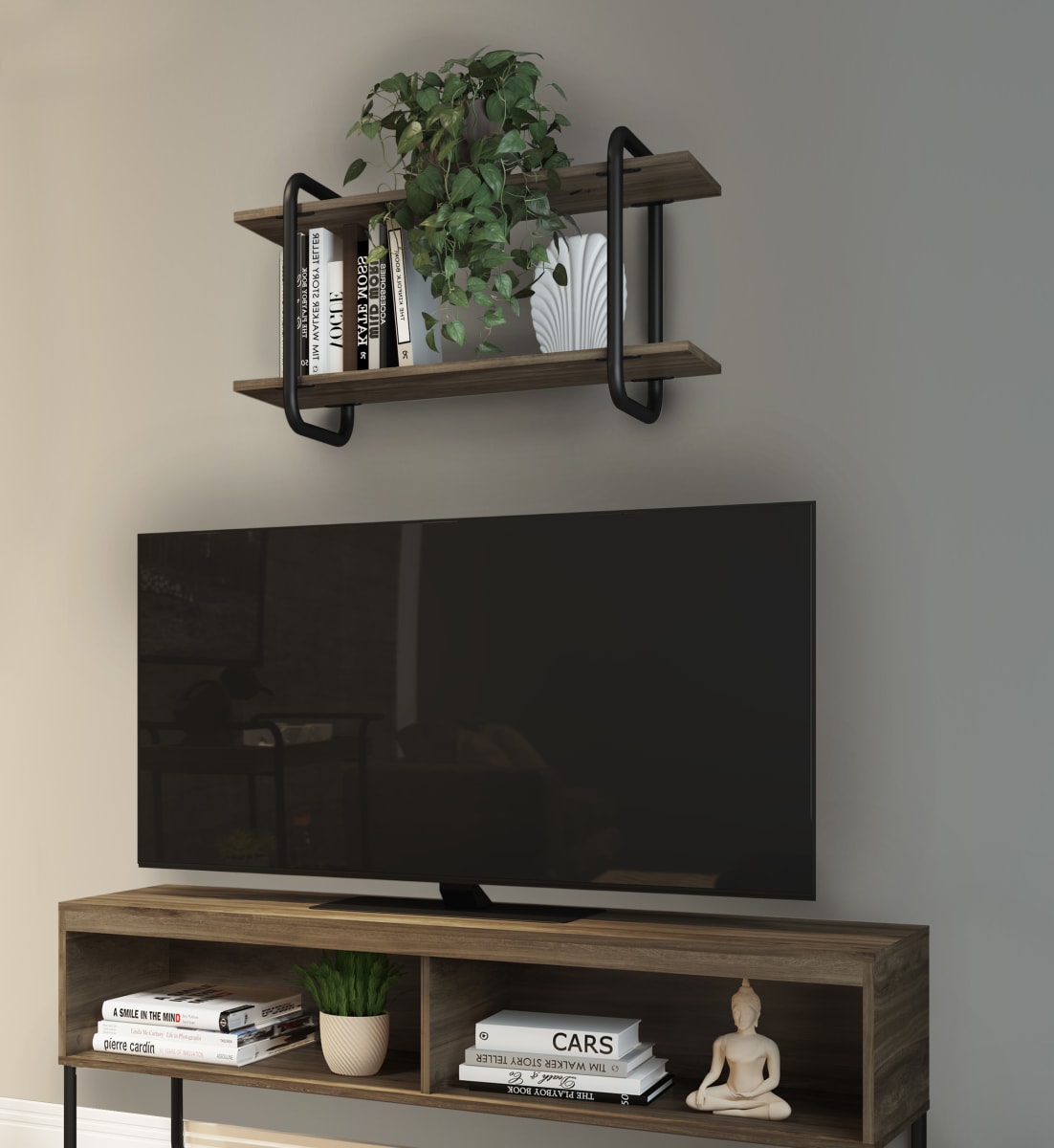Repisa Connect - Legno / Negro Mate