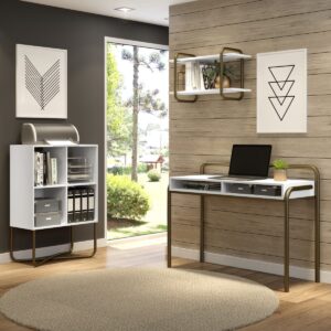 Repisa Connect - Blanco / Oro Envejecido