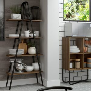 Estante 4 Repisas Connect - Legno / Negro Mate