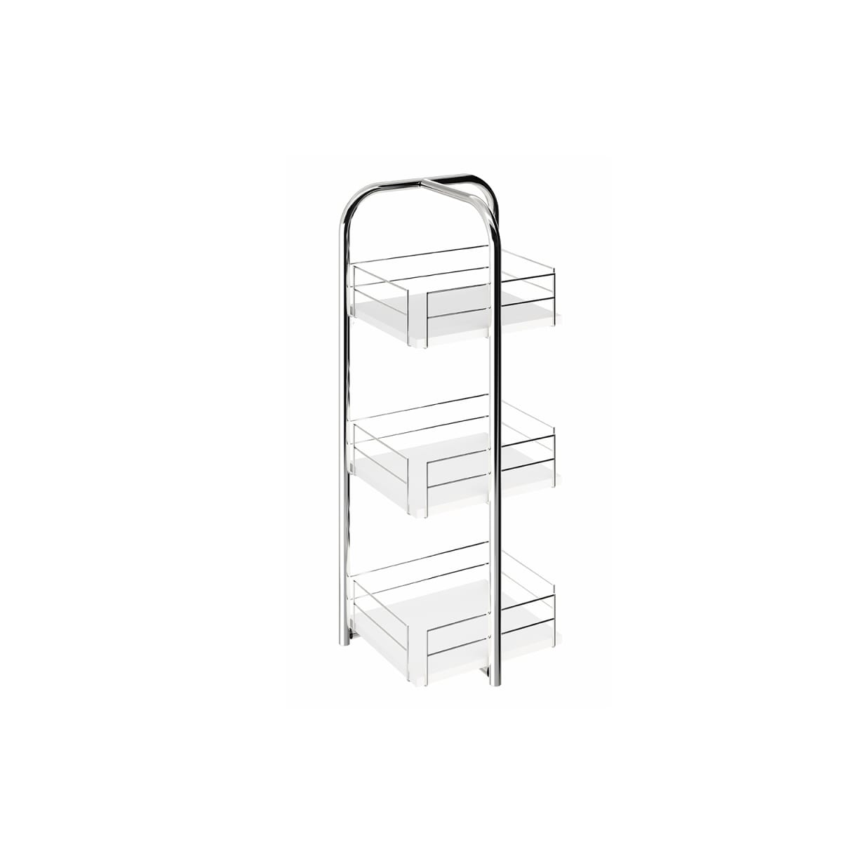 Mueble Organizador 3 Niveles Connect - Blanco / Cromado - Imagen 2