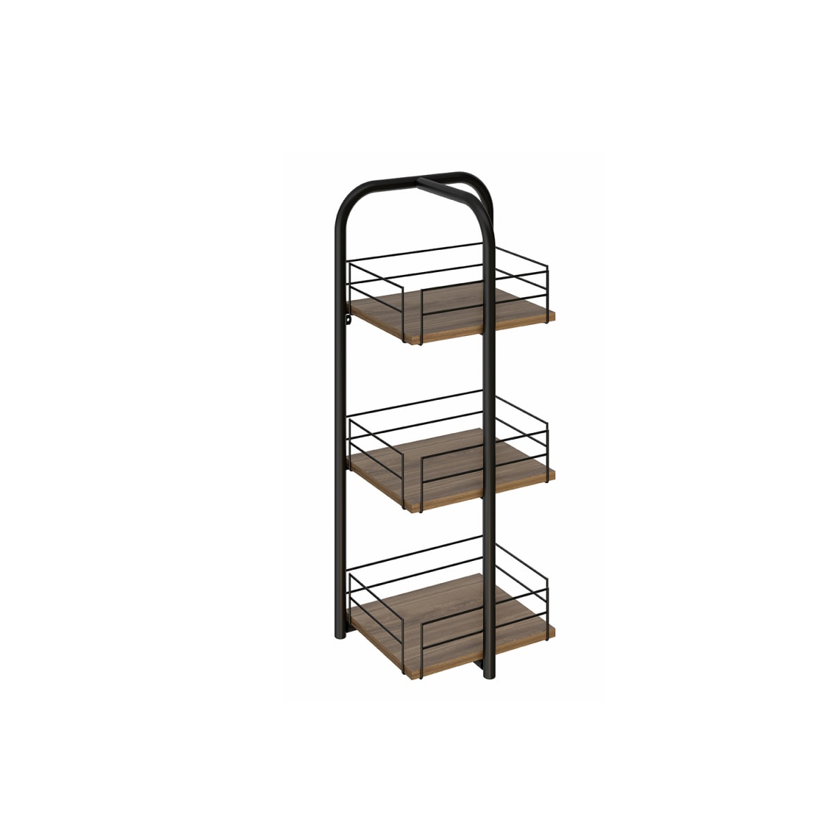 Mueble Organizador 3 Niveles Connect - Legno / Negro Mate - Imagen 2