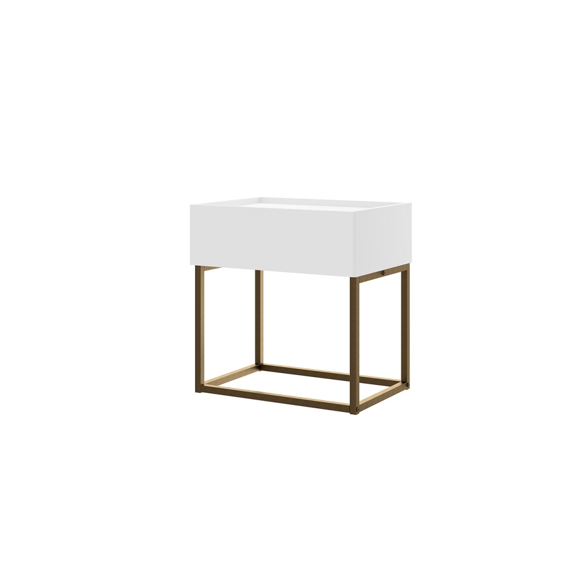 Velador Home Design - Blanco / Oro Envejecido - Imagen 2