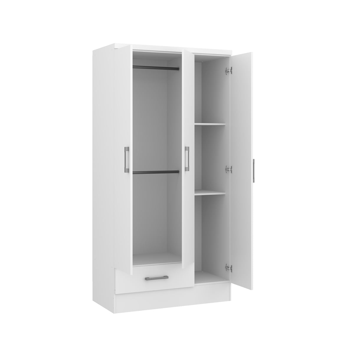 CLÓSET 3 Puertas 1 Cajón Classic - Blanco - Imagen 3