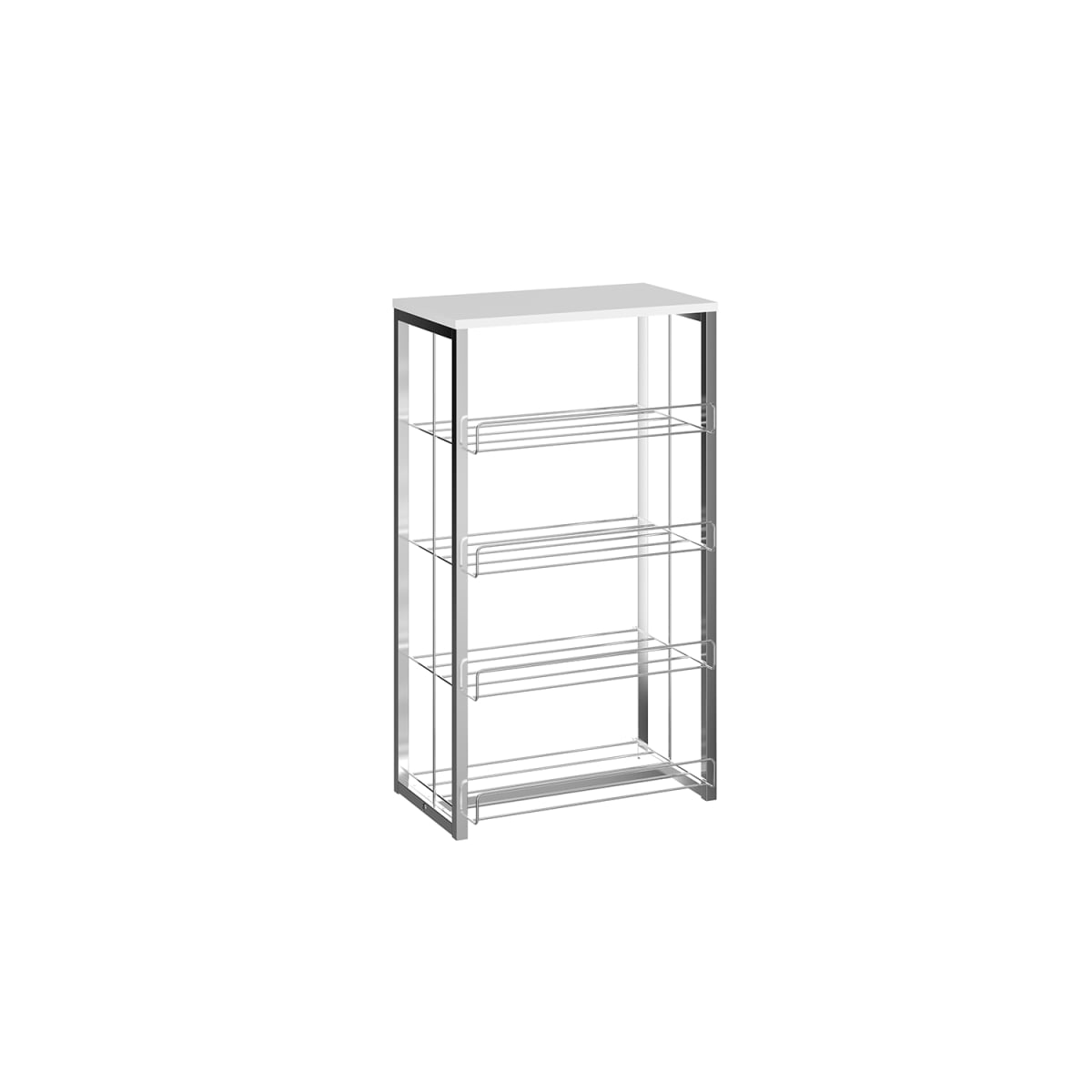 Estante Multiuso Home Design - Blanco / Cromado - Imagen 2