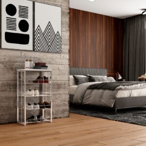 Estante Multiuso Home Design - Blanco / Cromado