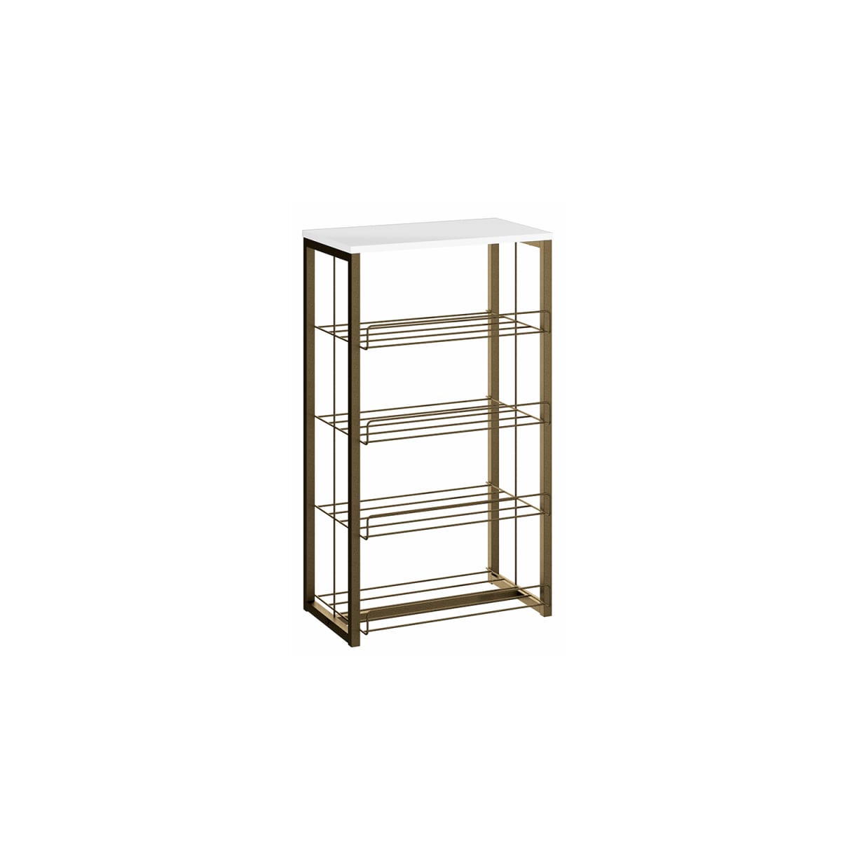 Estante Multiuso Home Design - Blanco / Oro Envejecido - Imagen 2