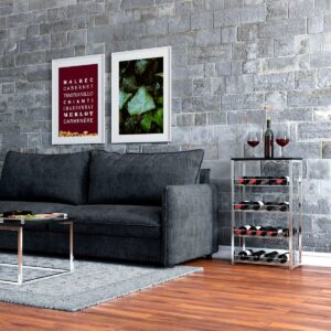 Estante Multiuso Home Design - Negro Mate / Cromado
