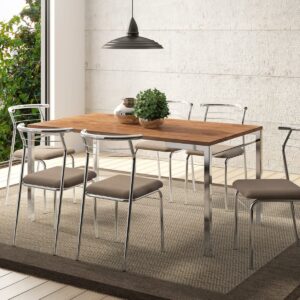 Mesa 160x90 Design - Native / Cromado