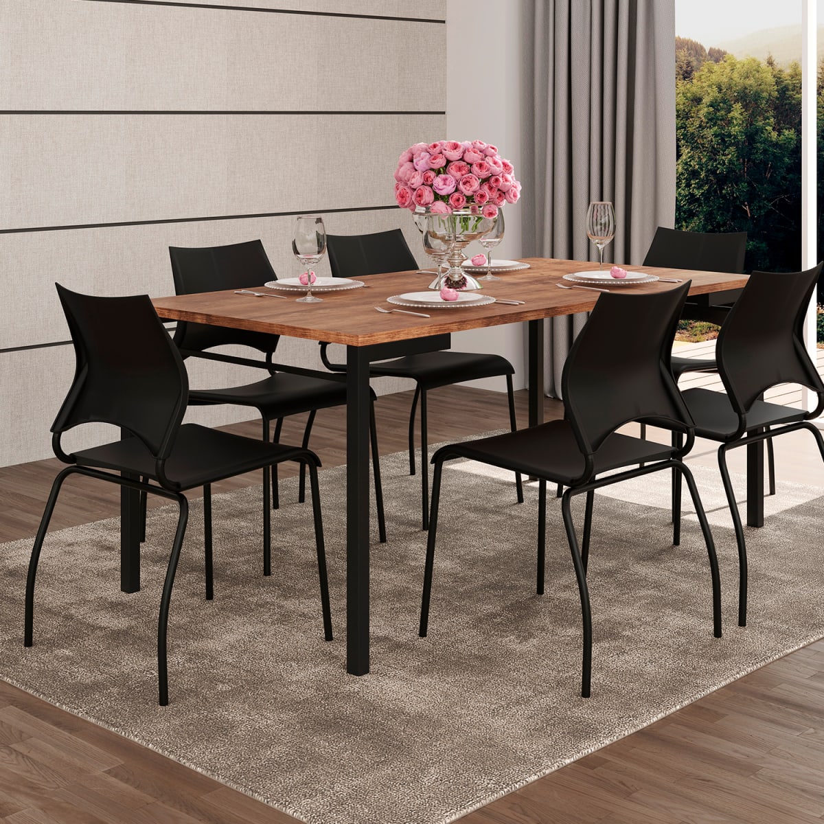 Mesa 160x90 Design - Native / Negro