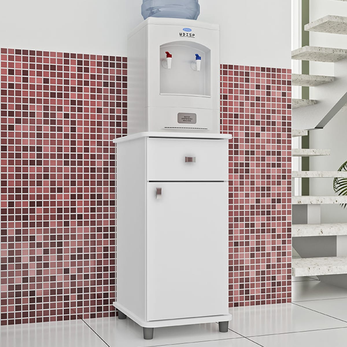 Mueble para Bidon con Puerta Kala - Blanco