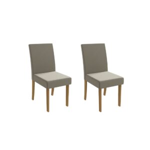 Set 2 Sillas de Comedor Centella Lisa - Beige