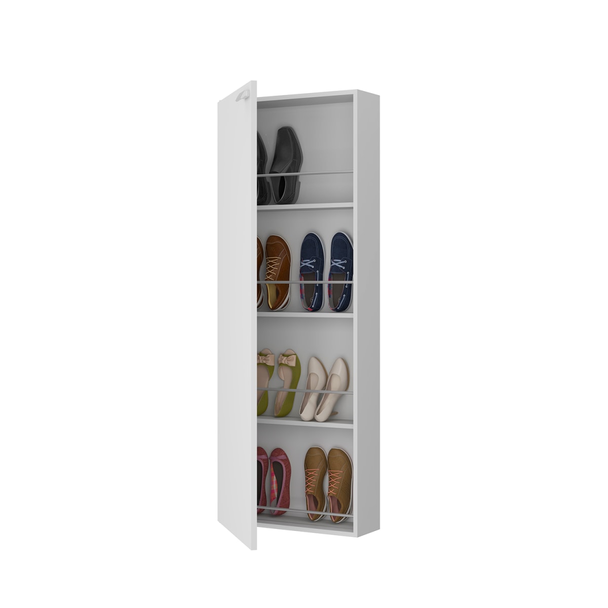 Zapatero Aéreo Multiuso Design 8 Pares - Blanco - Imagen 3